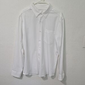 Perry Ellis White Casual Button Down Shirt